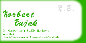 norbert bujak business card
